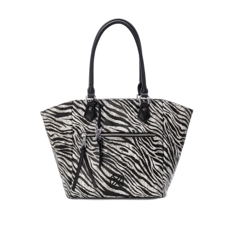 Destaque-se com esta carteira grande de ombro, disponível em duas versões de padrão animal – leopardo e zebra – que adicionam um toque ousado e moderno a qualquer look.
Com um design espaçoso e prático, oferece amplo espaço interior para transportar tudo o que precisa no dia a dia, mantendo a organização com estilo.