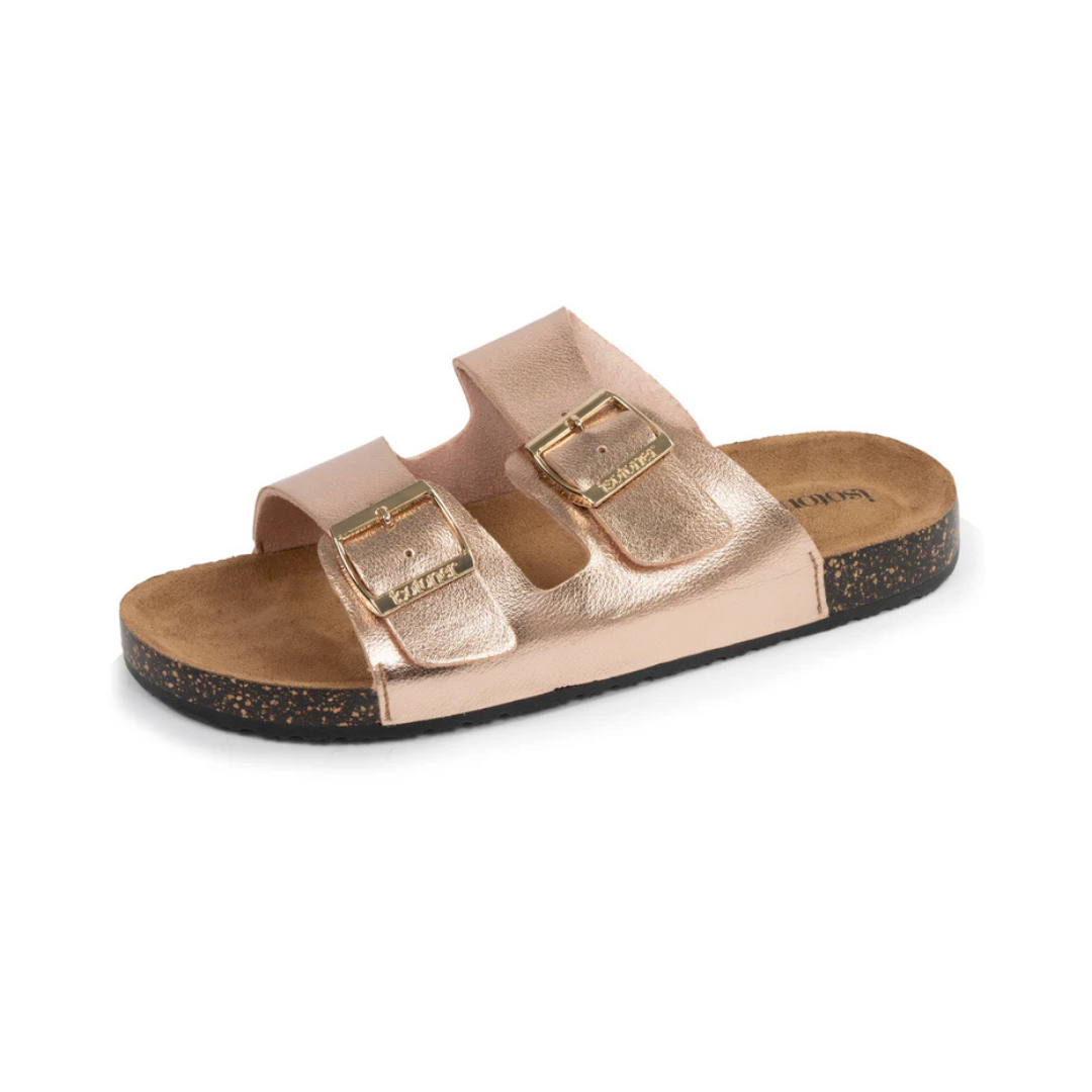 Este chinelo combina conforto e ousadia com um design moderno de padrão leopardo e na cor rosa metalizado.
As tiras duplas ajustáveis com fivelas douradas garantem um ajuste personalizado e seguro, proporcionando elegância e estilo.
