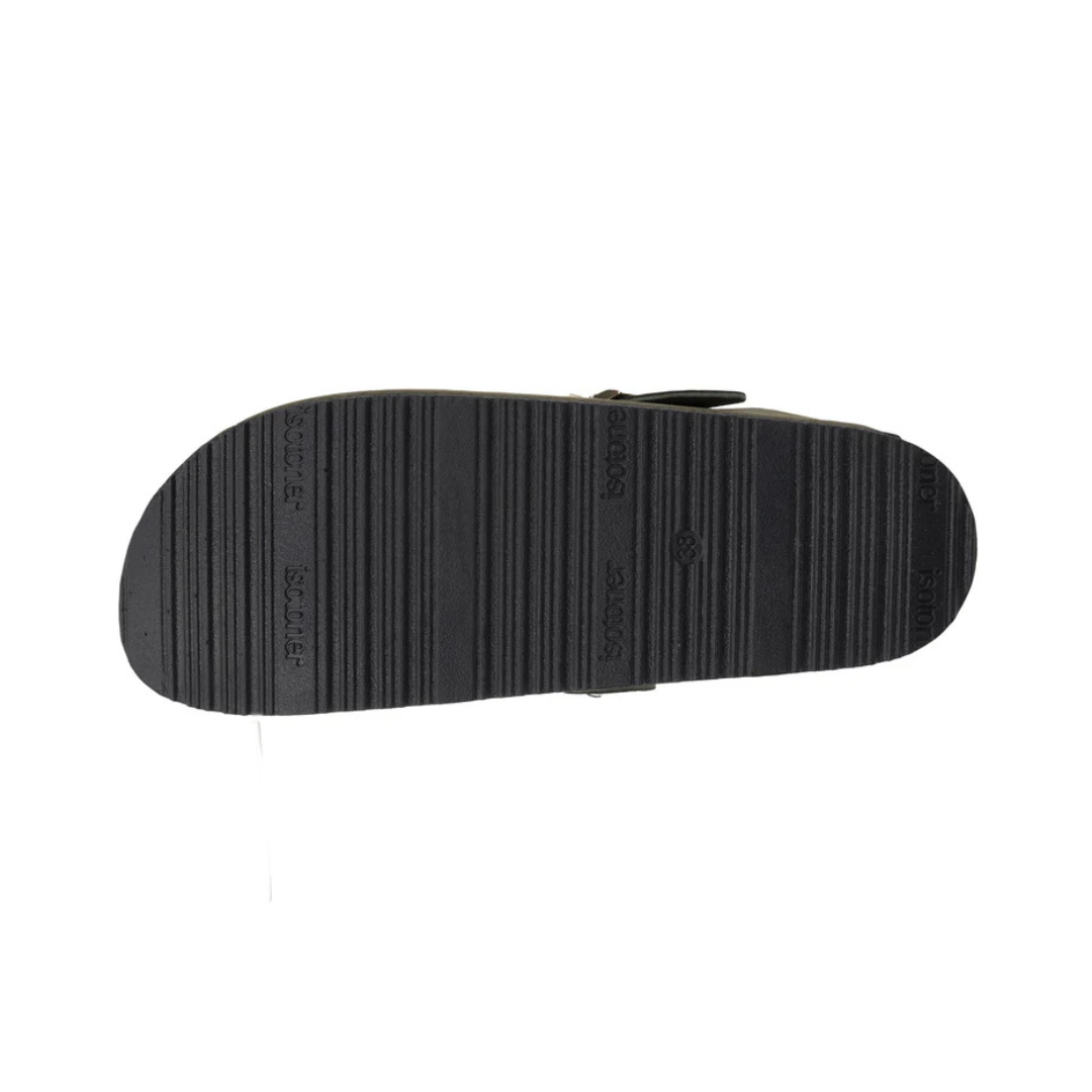 Estes chinelos estilo sabot combinam conforto e elegância, perfeitos para uso diário dentro de casa ou em momentos casuais.
Disponíveis em duas versões sofisticadas: um modelo em verde caqui com acabamento aveludado e fivela metálica dourada que oferece um toque de requinte, e um modelo em preto com detalhe de padrão leopardo que traz um estilo moderno e arrojado.