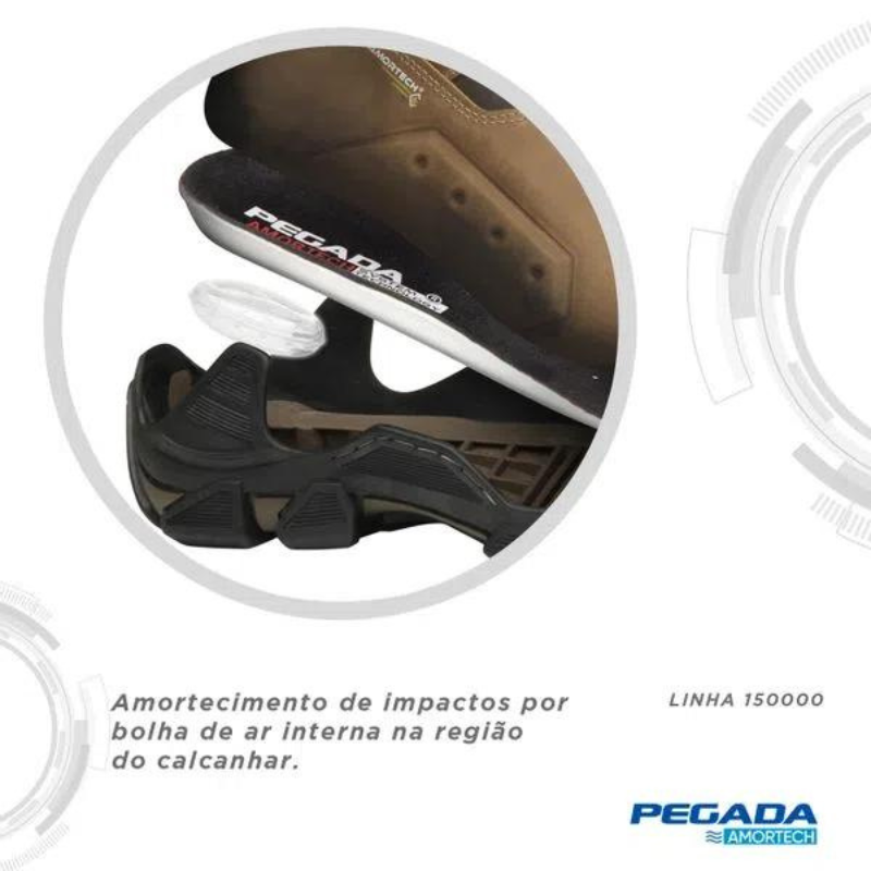 As botas estilo Trekking da linha Mountain são fabricadas em couro, matéria prima de alta qualidade, resistência e durabilidade. O forro em tecido espumado garante o conforto e a absorção de suor, características necessárias para manter o pé seco e arejado. A palmilha é anatomicamente conformada e adapta-se aos contornos dos seus pés. A sola é antiderrapante e de alta flexibilidade, oferecendo a segurança e a versatilidade ideal ao calçado do dia-a-dia.