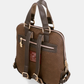 Uma mochila que eleva o conceito de acessório funcional a verdadeira peça de autor.

O seu exterior apresenta um padrão em patchwork com texturas e motivos em tons de verde-musgo, castanho, terracota e dourado, com apontamentos florais e geométricos que evocam a riqueza dos tecidos artesanais. A assinatura Anekke em lettering dourado, os detalhes em metal dourado e o pendente com logótipo completam um design sofisticado e inconfundível.