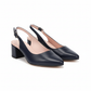 Descubra a elegância intemporal com estas sandálias slingback clássicas.

Confeccionadas em pele de alta qualidade com acabamento suave e sofisticado, estas sandálias destacam-se pelo seu design versátil e confortável. O salto bloco médio proporciona a altura ideal para alongar a silhueta sem comprometer o conforto, tornando-as perfeitas para uso durante todo o dia, seja no escritório ou em eventos especiais.
