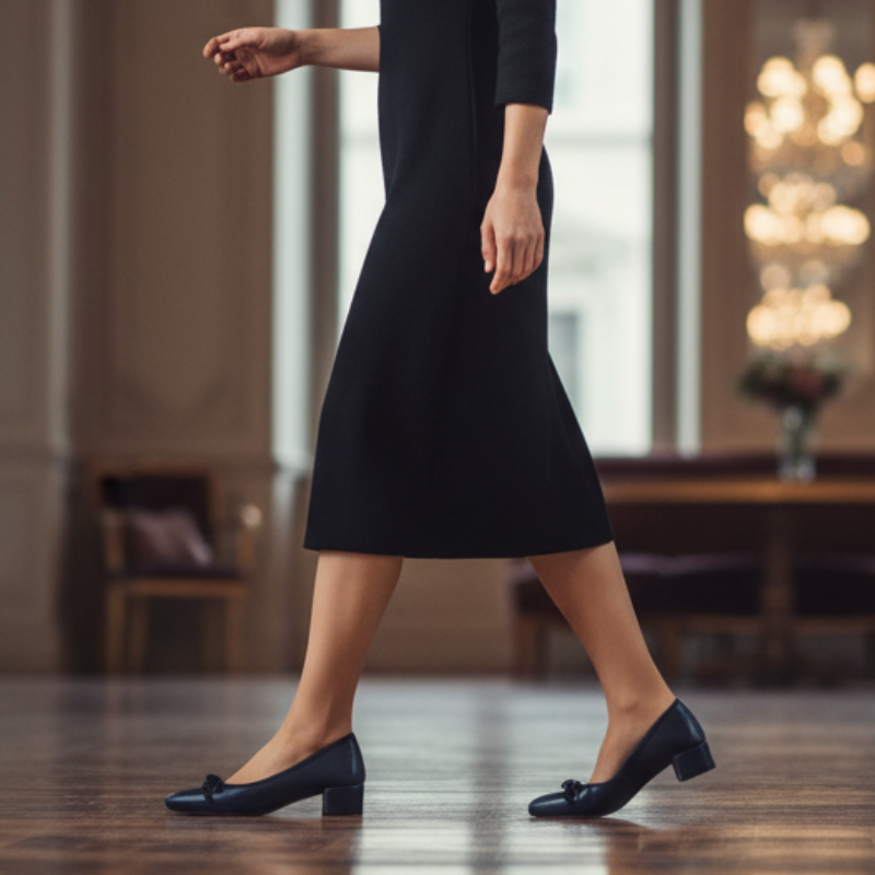 Descubra a elegância intemporal deste sapato clássico em azul-marinho, a peça perfeita para complementar o seu guarda-roupa com sofisticação e conforto.

Confeccionado com materiais de qualidade, este modelo apresenta um design refinado que combina na perfeição estilo e funcionalidade. O destaque vai para o delicado laço decorativo na parte frontal, um detalhe feminino que adiciona um toque de charme ao visual clássico.