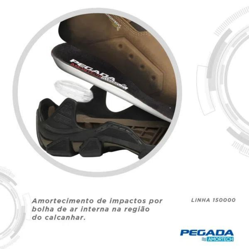 As botas estilo Trekking da linha Mountain são fabricadas em couro, matéria prima de alta qualidade, resistência e durabilidade.  O forro em tecido espumado garante o conforto e a absorção de suor, características necessárias para manter o pé seco e arejado. A palmilha é anatomicamente conformada e adapta-se aos contornos dos seus pés. A sola é antiderrapante e de alta flexibilidade, oferecendo a segurança e a versatilidade ideal ao calçado do dia-a-dia.