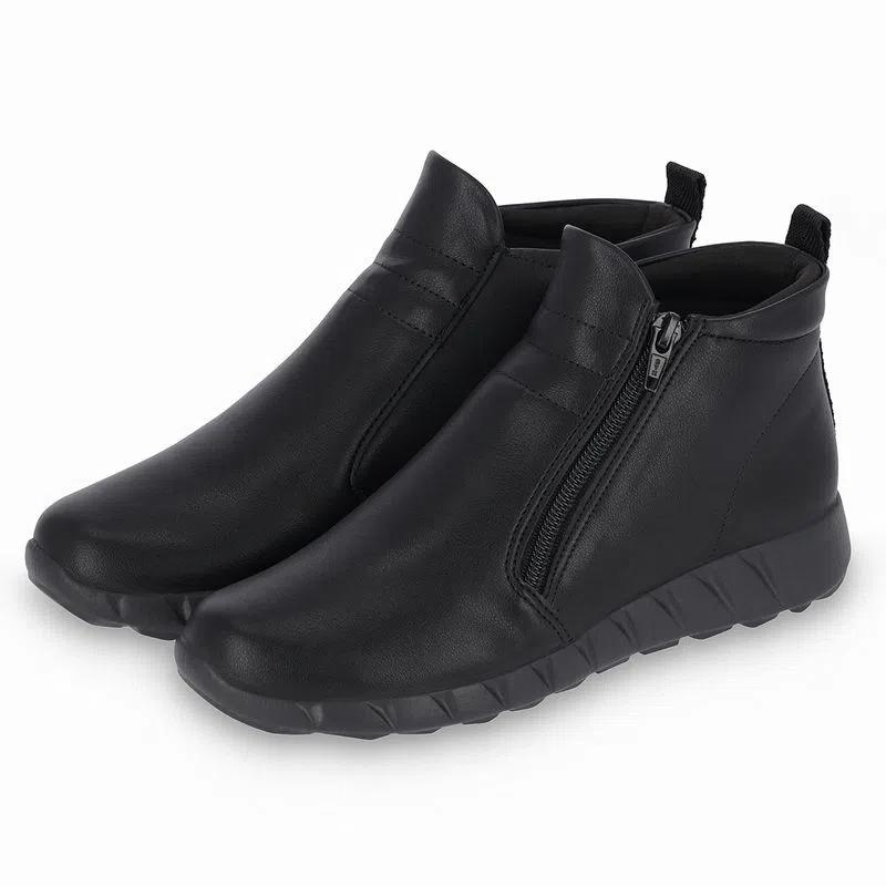 Elegante e fashion, para garantir conforto aos seus pés, a bota Fabi é uma opção ideal.  Leve e flexível, este modelo foi pensado nas necessidades de todas as mulheres. Com super amortecimento, proporciona maior absorção de impactos. O acabamento confortável e o forro super macio tornam-na indispensável para quem precisa ficar horas de pé no trabalho.