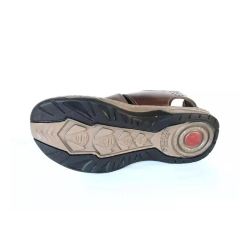 Prática, esta sandália é fabricada em couro, matéria prima de alta qualidade, resistência e durabilidade. A sola é leve e flexível, e tem um sistema de amortecimento AMORTECH, através de tubos que absorvem o impacto na região do calcanhar.